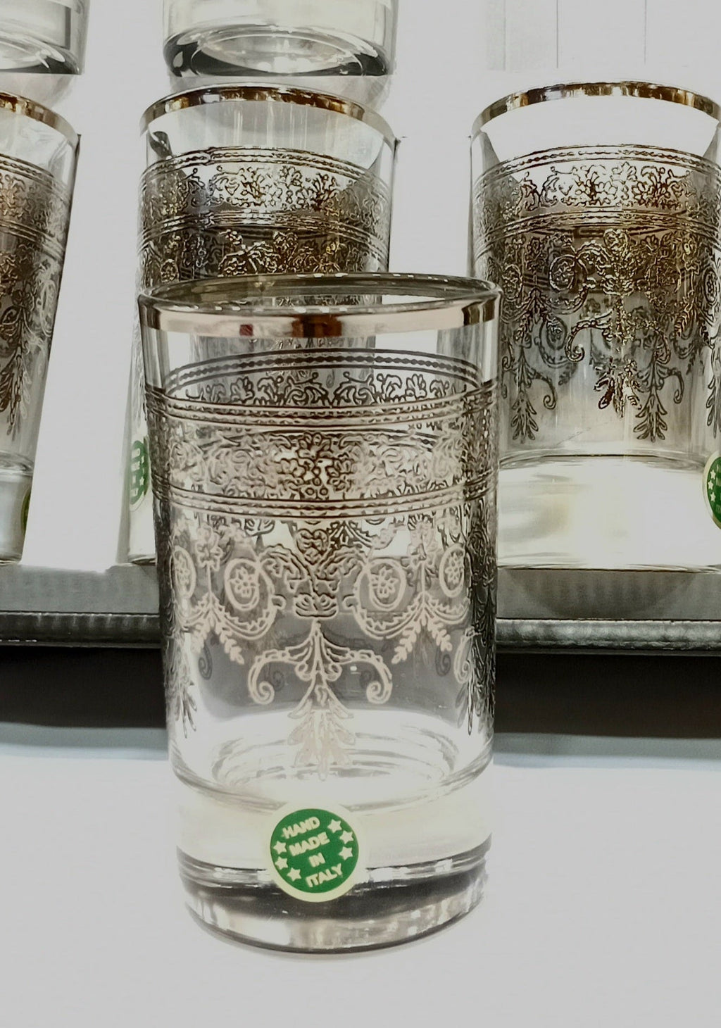 12 Verres traditionnel Originale nickel en Cristal