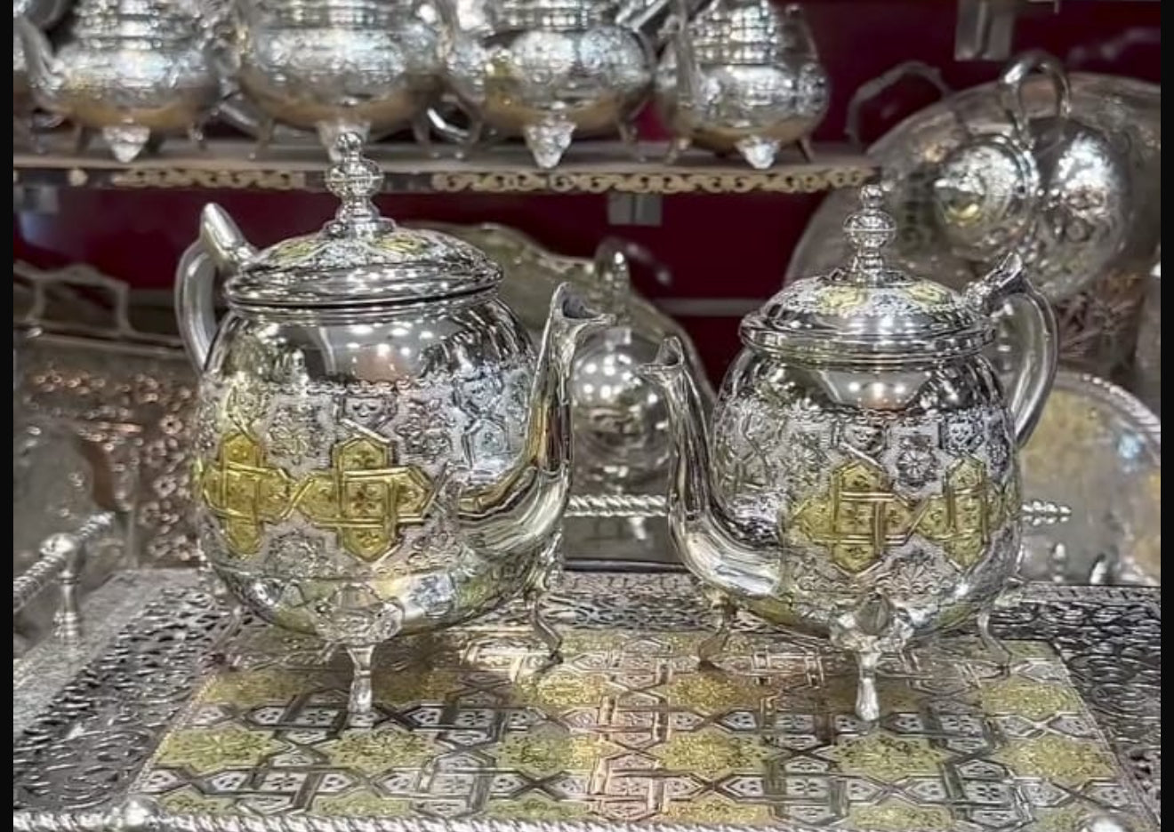 Théière marocaine artisanale tarija dama Dégrader
